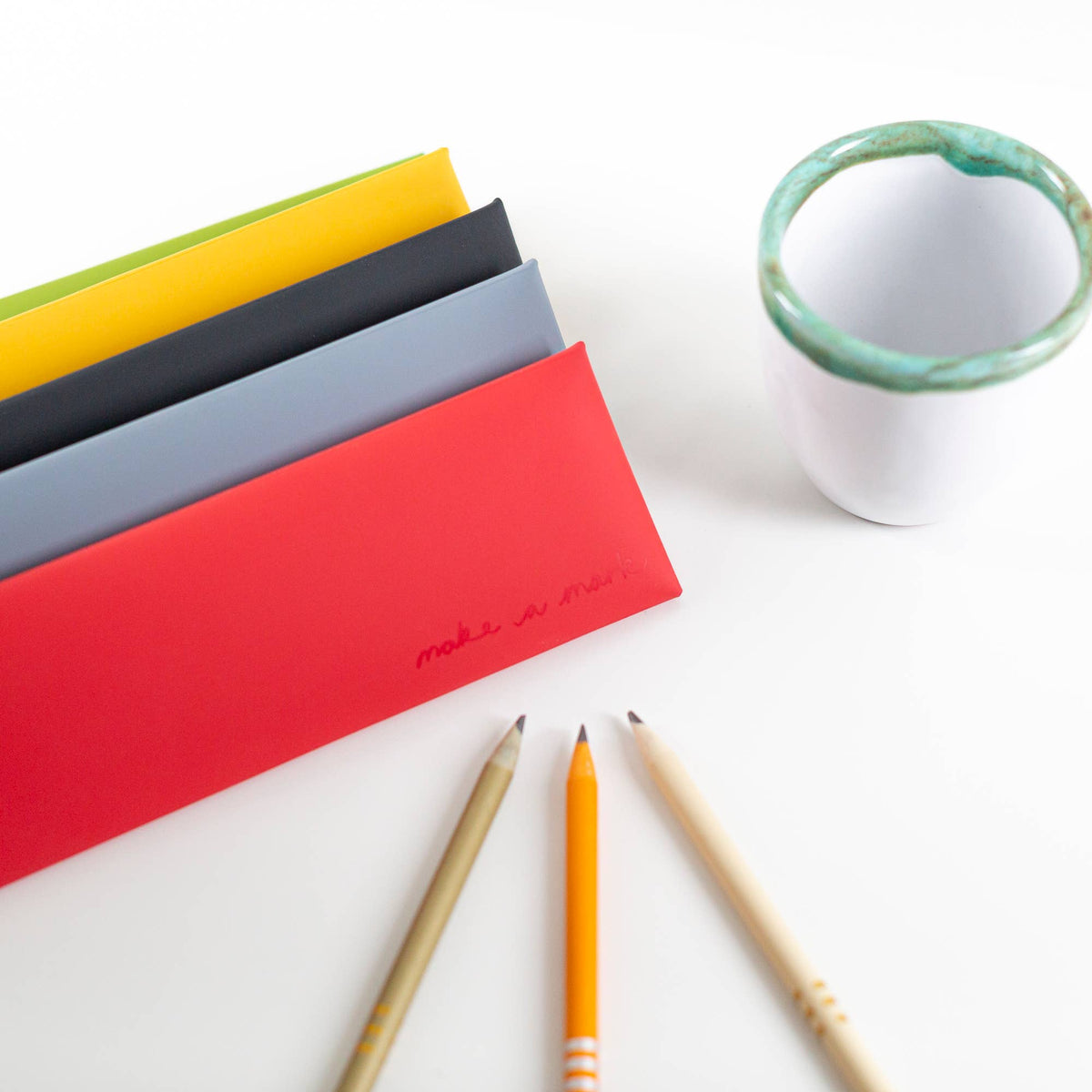 VENT for Change - Pen / Pencil Pouch Recycled Leather - Red