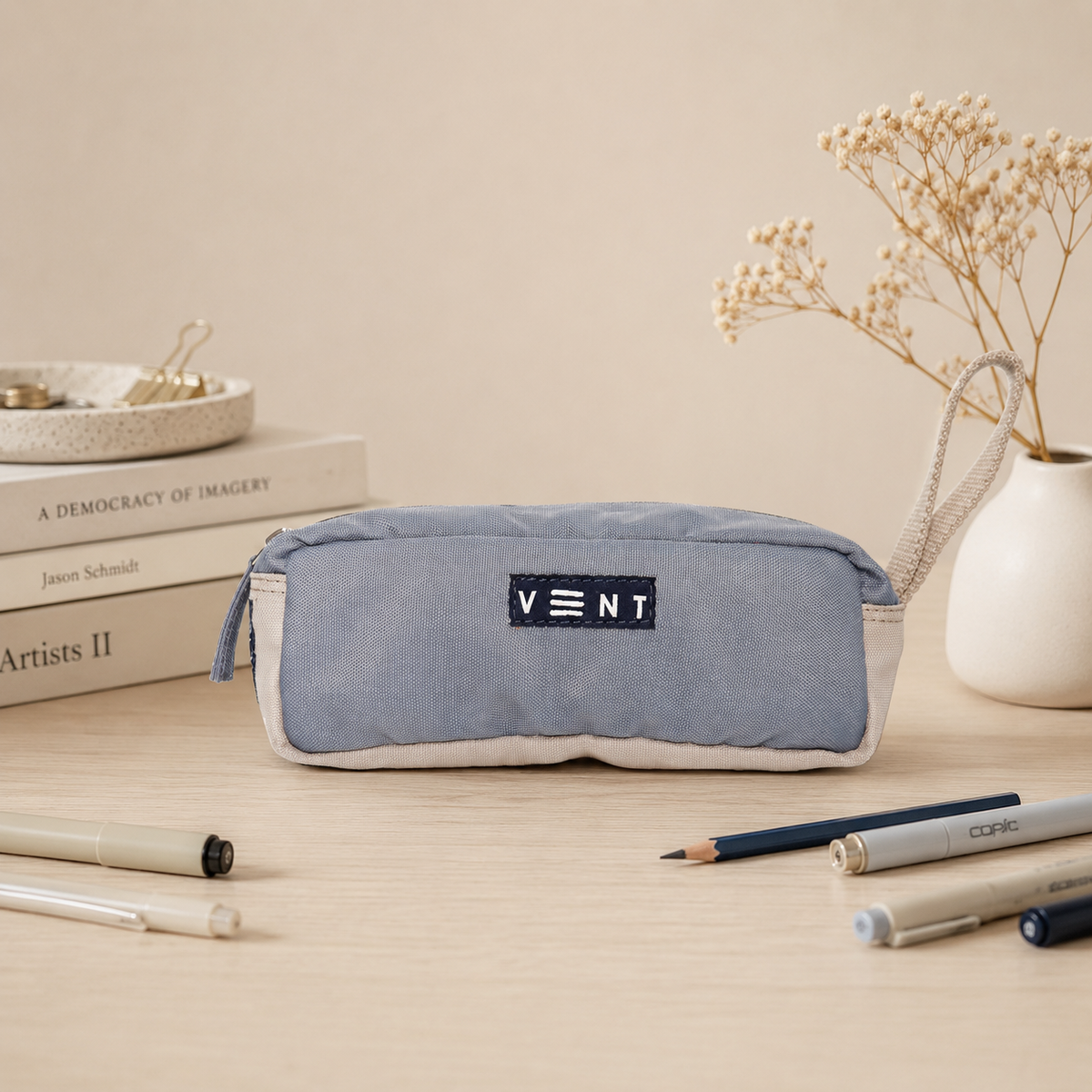 VENT for Change - Pencil Case - Recycled Ocean Plastic - Dusty Blue