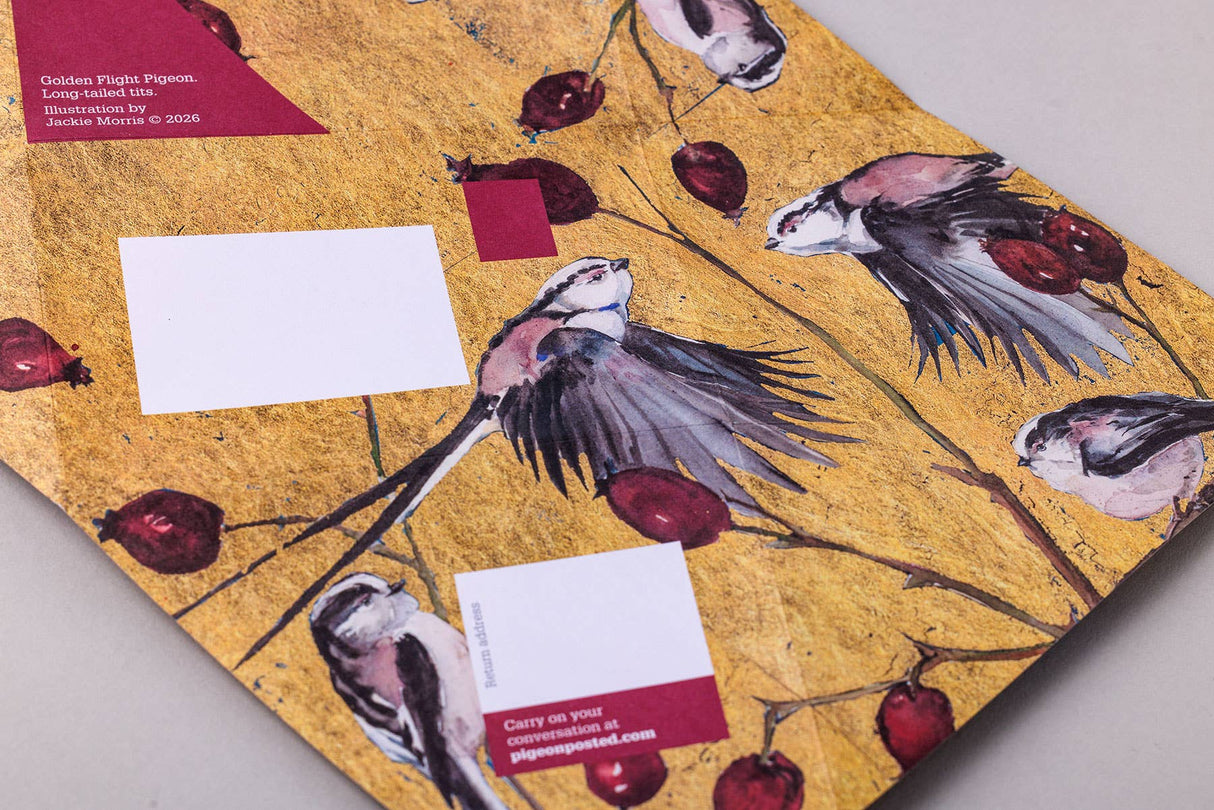 Pigeon Golden Flight - Folding Letter 6 Pack