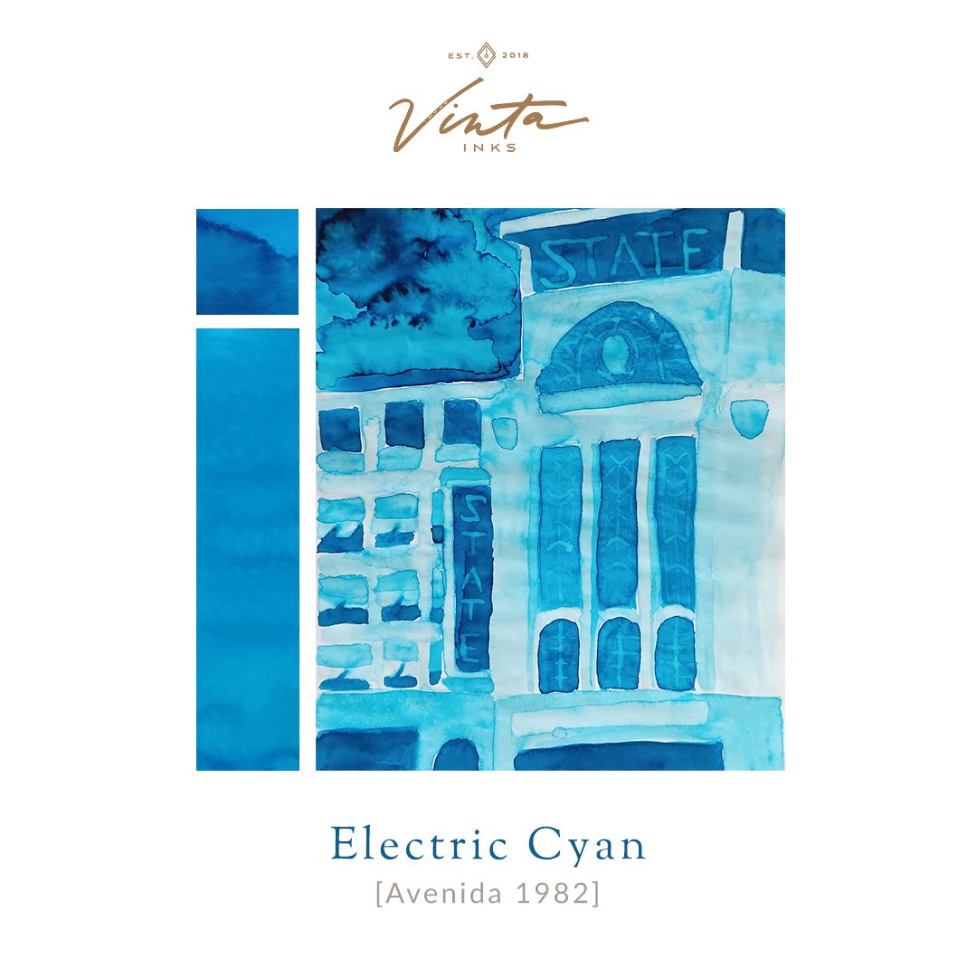 Vinta Inks Avenida 1982 (Electric Cyan)