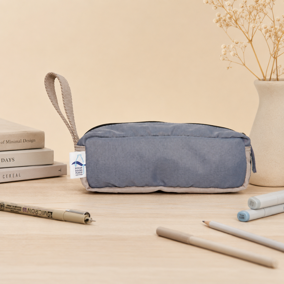 VENT for Change - Pencil Case - Recycled Ocean Plastic - Dusty Blue