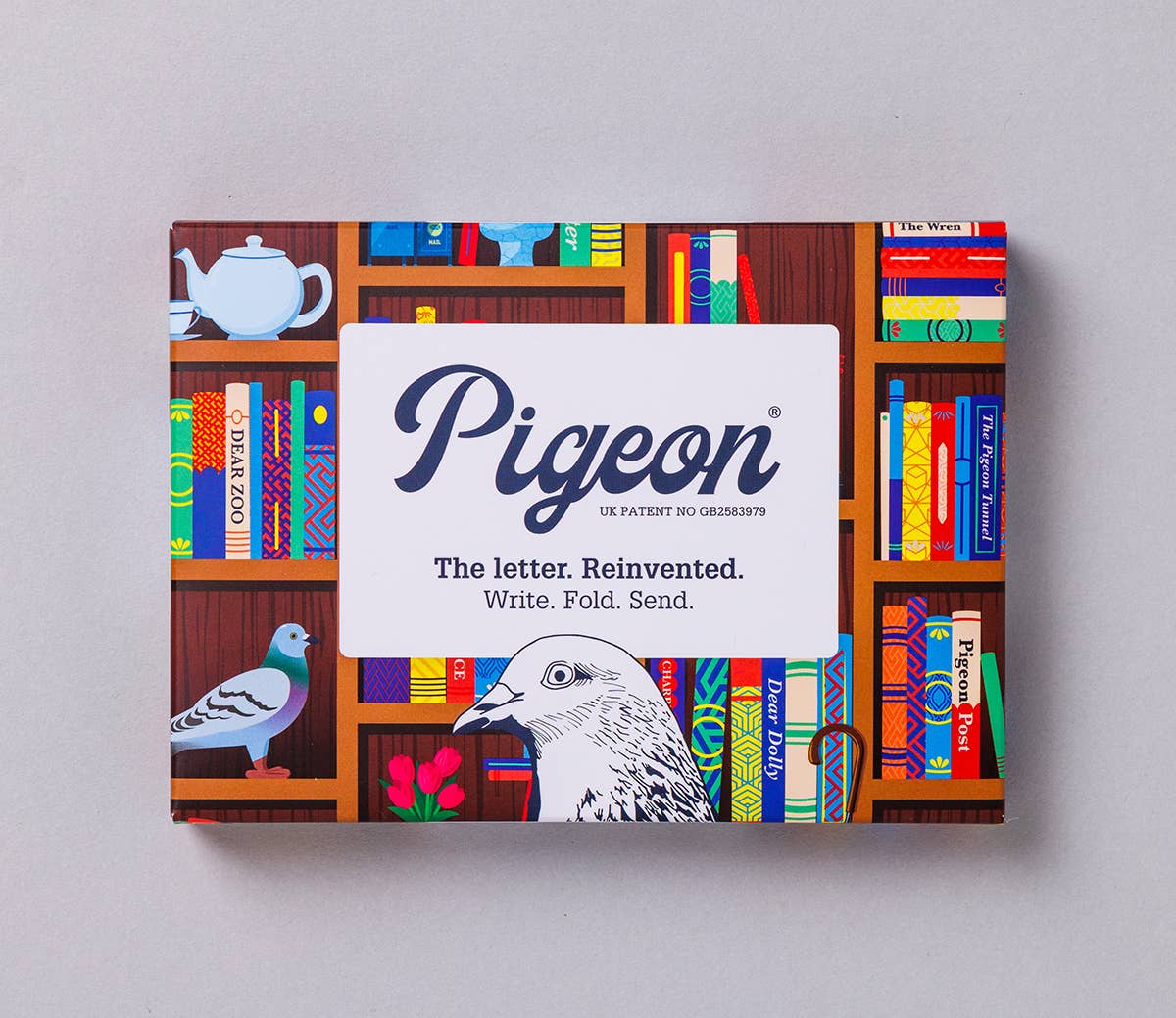Pigeon Bookstore - Folding Stationery Letter 6 Pack