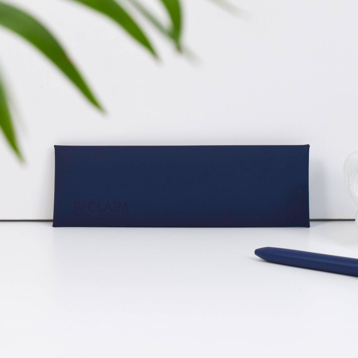 VENT for Change - Recycled Leather Pen & Pencil Case | Handmade | Navy Blue