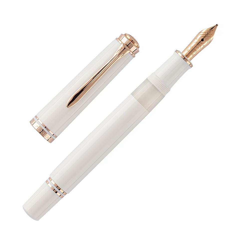 Pelikan Souveran M600 Fountain Pen Special Edition - White & Rose Gold
