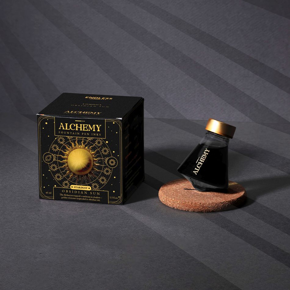 Endless Alchemy Fountain Pen Ink - Obsidian Sun