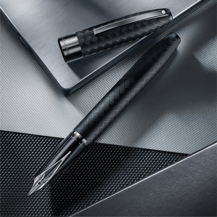 Sheaffer Legacy Fountain Pen - Chevron Matte Black & Gunmetal