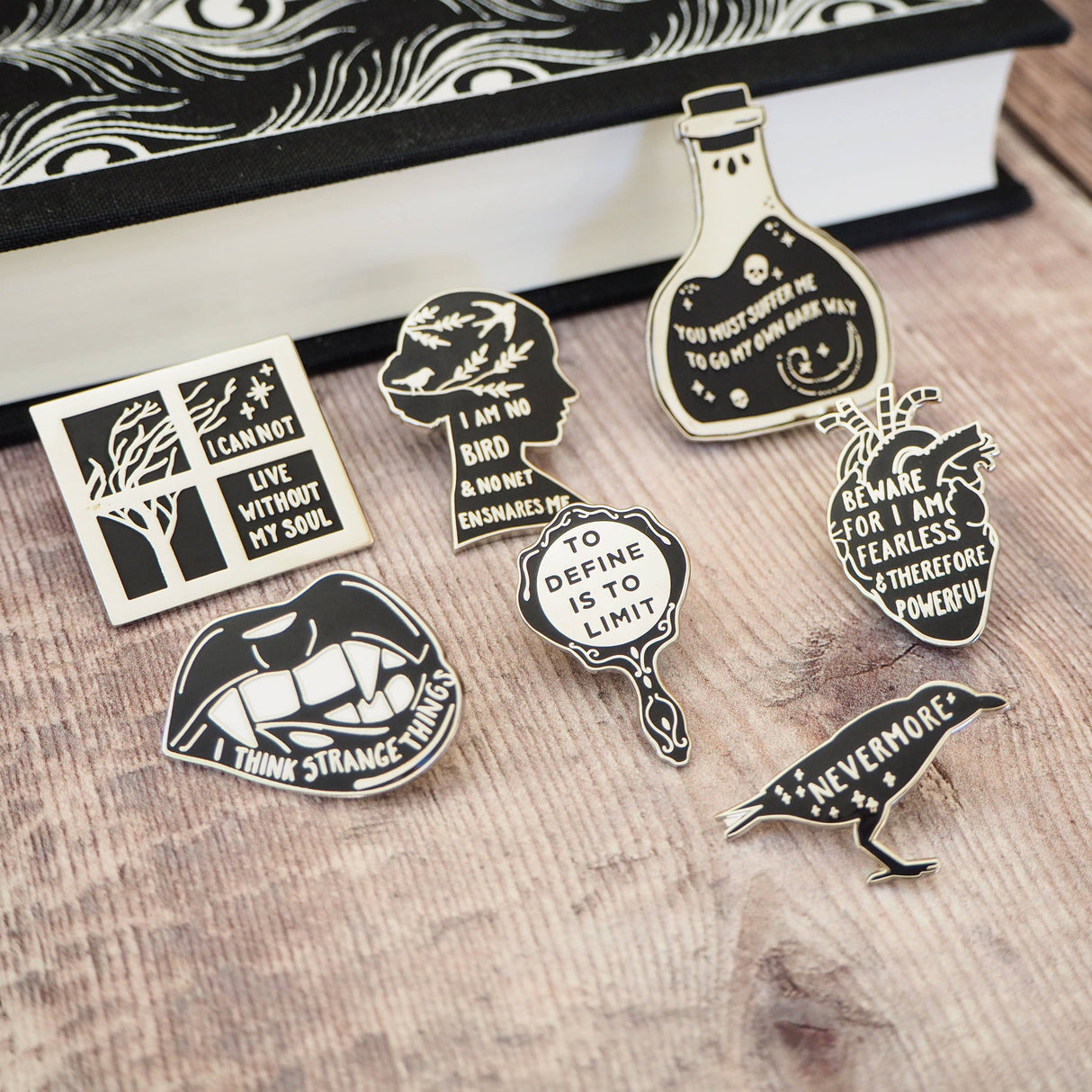 Literary Emporium The Raven Edgar Allan Poe Enamel Pin Badge Gothic Collection
