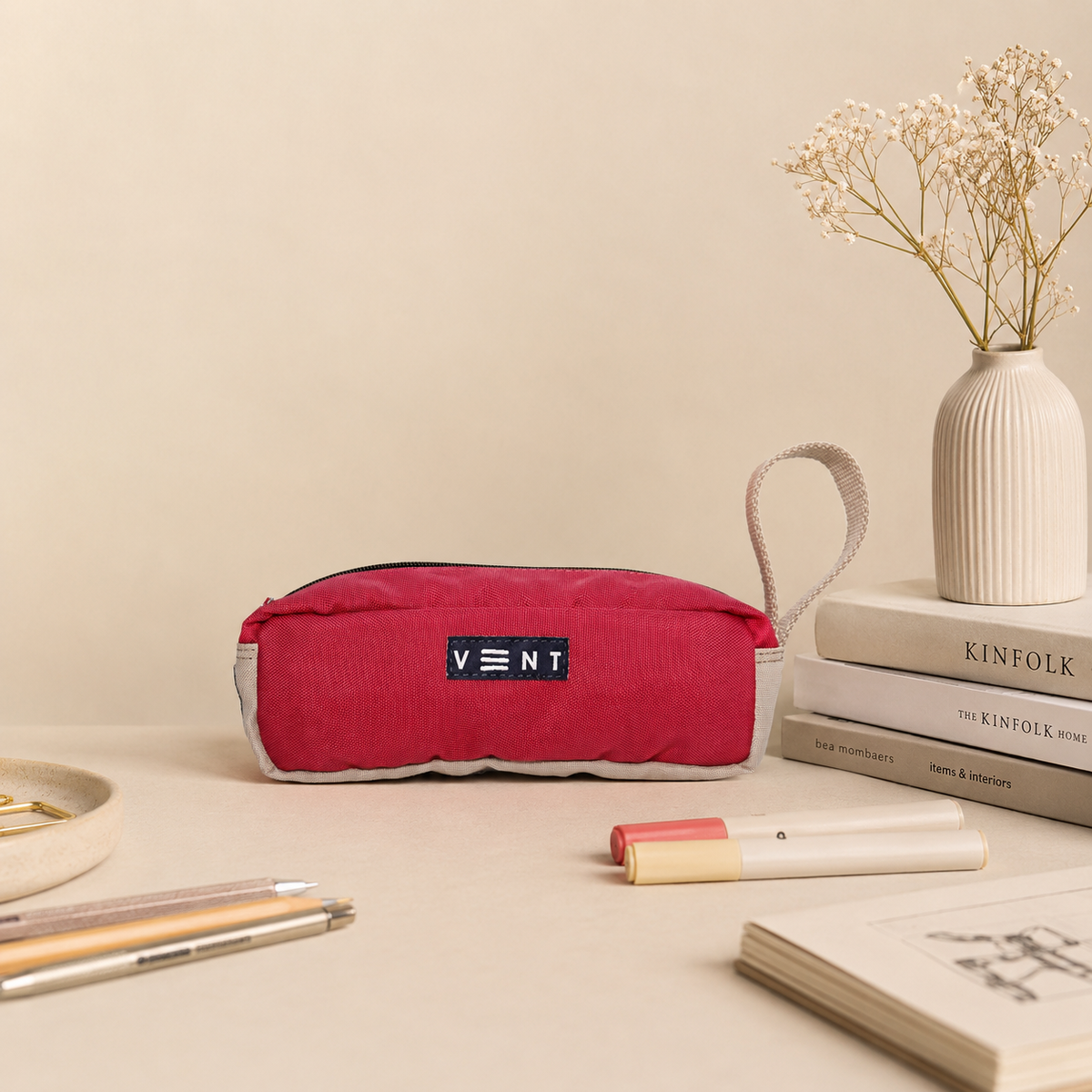VENT for Change - Pencil Case - Recycled Ocean Plastic - Raspberry Pink