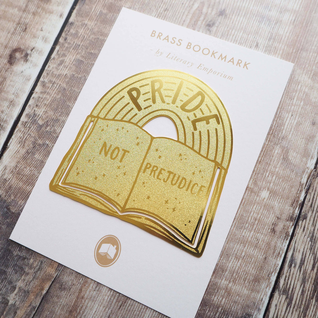 Literary Emporium Pride Not Prejudice Brass Bookmark