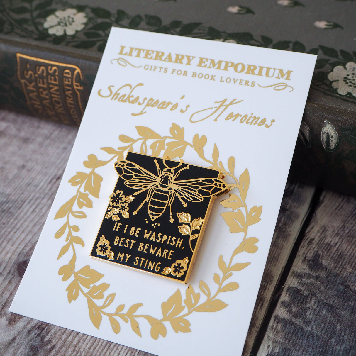 Literary Emporium Katherina Taming Of The Shrew - Shakespeare Wasp Pin Badge