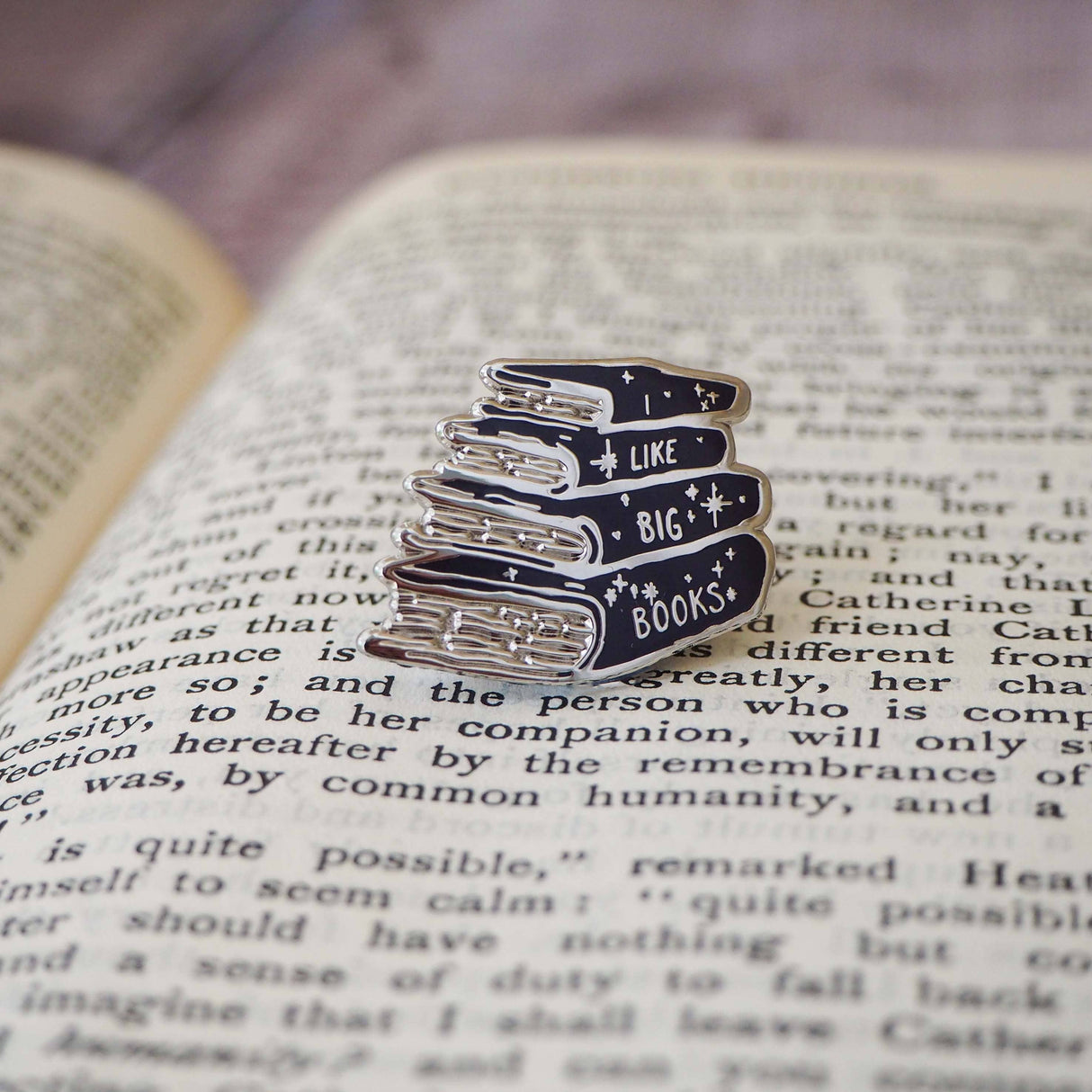 Literary Emporium I Like Big Books Enamel Book Lover Literature Pin Badge