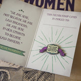 Literary Emporium Take Courage Enamel Pin Badge - Votes for Women Collection
