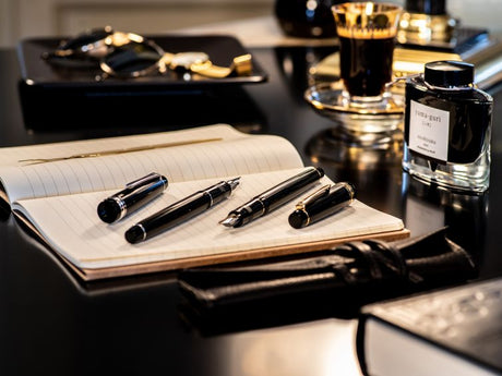Pilot Justus 95 Adjustable Nib Fountain Pen - Black with Rhodium Trim