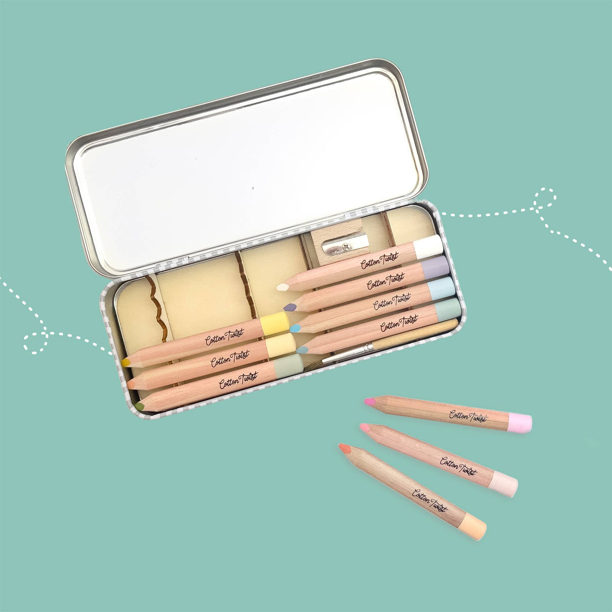 Cotton Twist Pastel Mix Watercolour Pencils Set