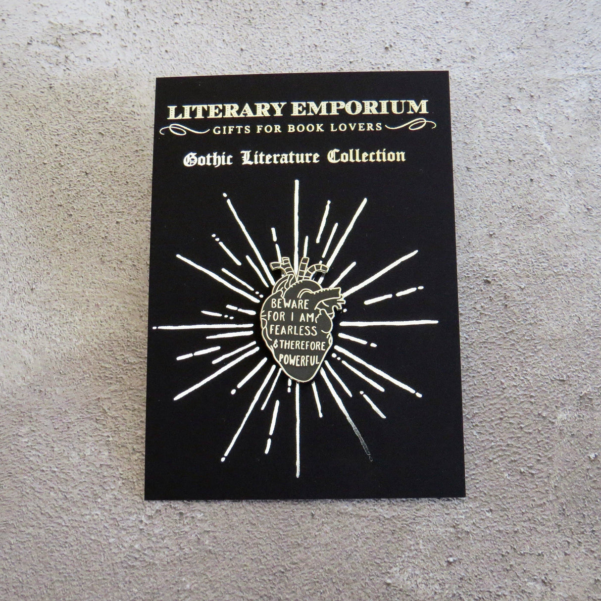 Literary Emporium Frankenstein Anatomical Heart Pin Badge - Gothic Collection