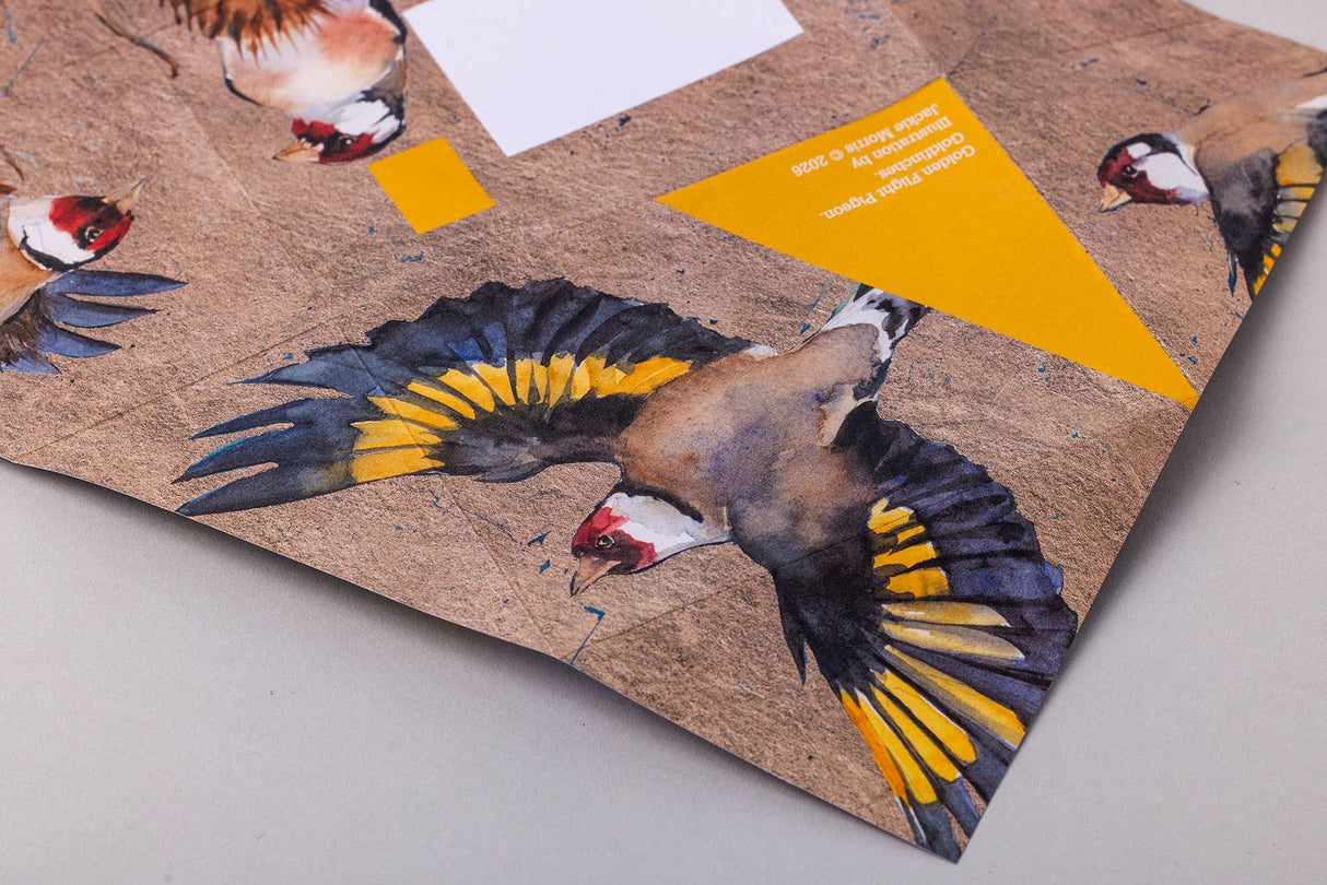 Pigeon Golden Flight - Folding Letter 6 Pack