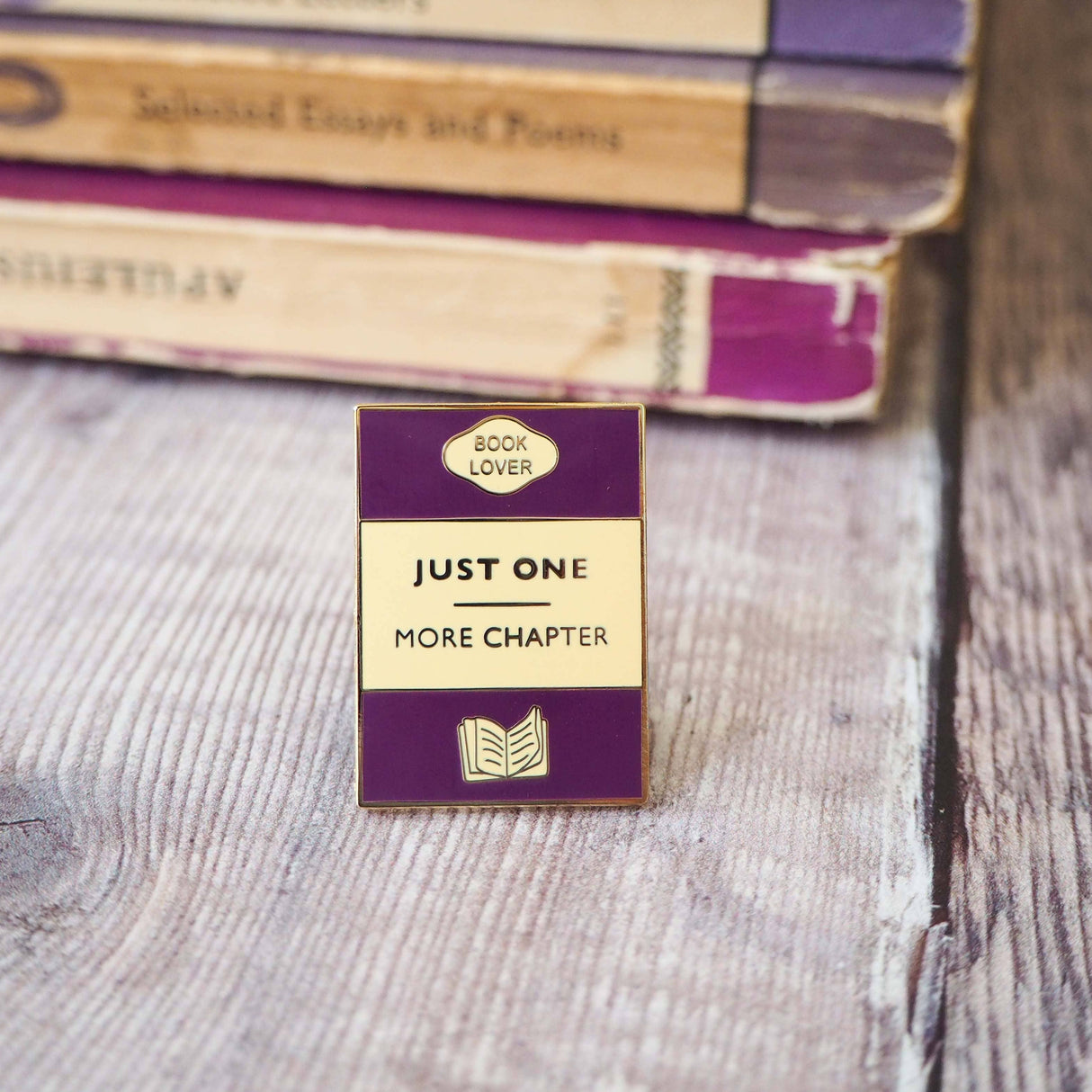 Literary Emporium 'Just One More Chapter' - Book Lover Enamel Pin Badge