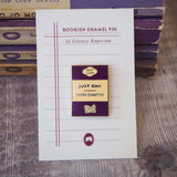 Literary Emporium 'Just One More Chapter' - Book Lover Enamel Pin Badge