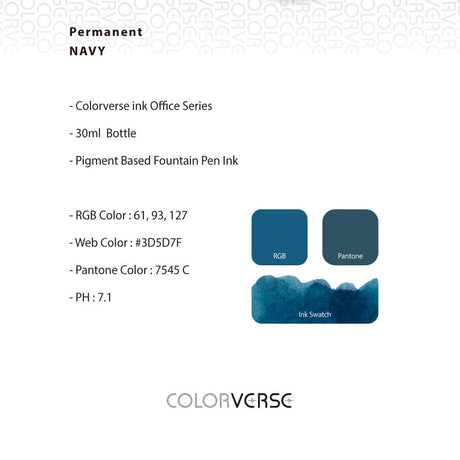 Colorverse Office Series Ink - Permanent Navy