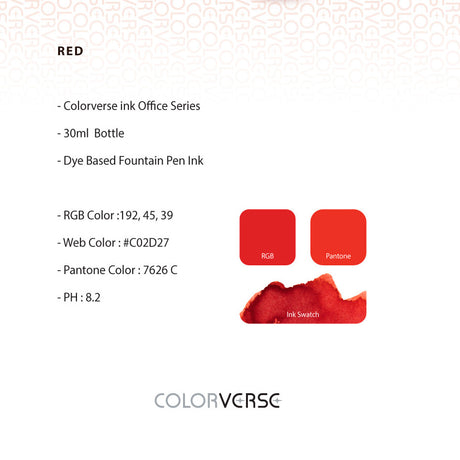 Colorverse Office Series Ink - Red