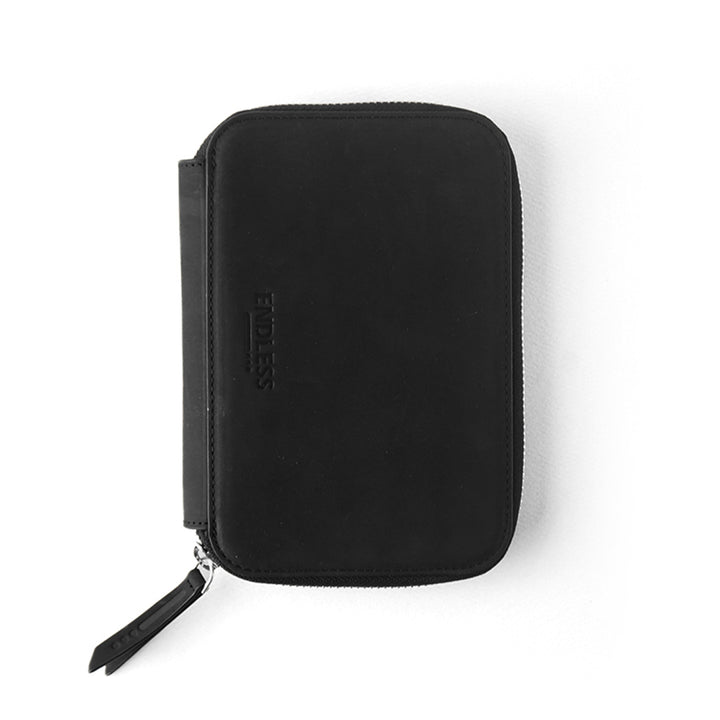 Endless 5 Pen Pouch in Black Waxed Leather