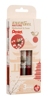 Pentel EnerGel Ball Pen - Nature 3 Set