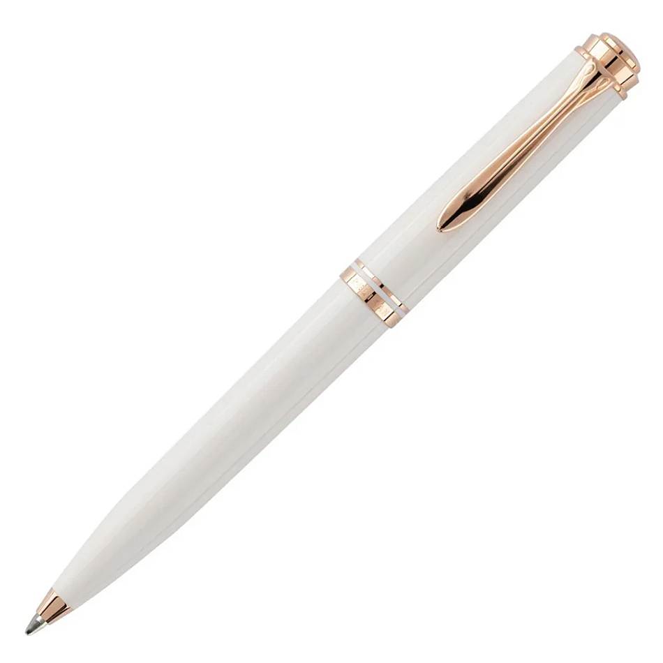 Pelikan Souveran K600 Ballpoint Pen Special Edition - White & Rose Gold