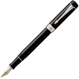 Parker Duofold Centennial Fountain Pen - Black & Chrome
