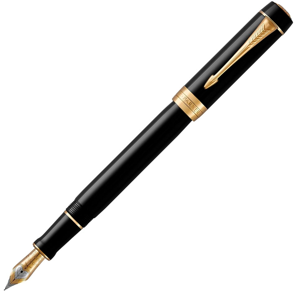 Parker Duofold Centennial Fountain Pen - Black and Gold
