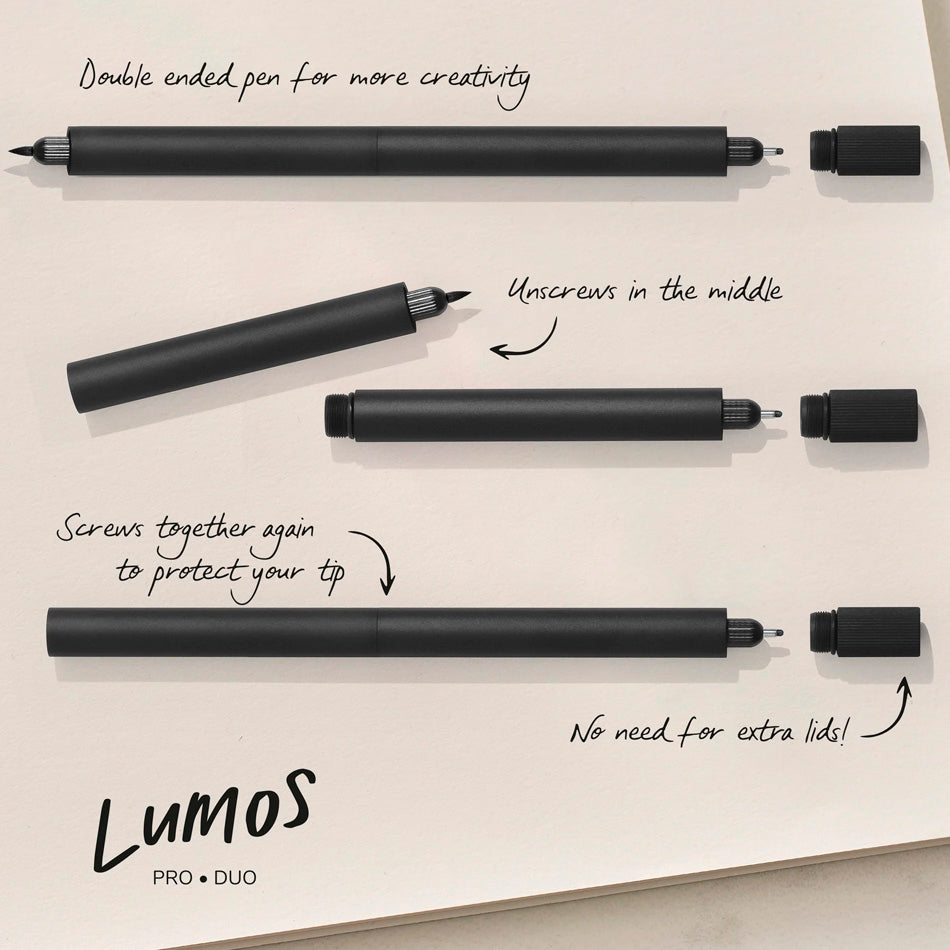 Tom's Studio The Lumos Pro (Duo Tip) Fineliner Pen - Midnight