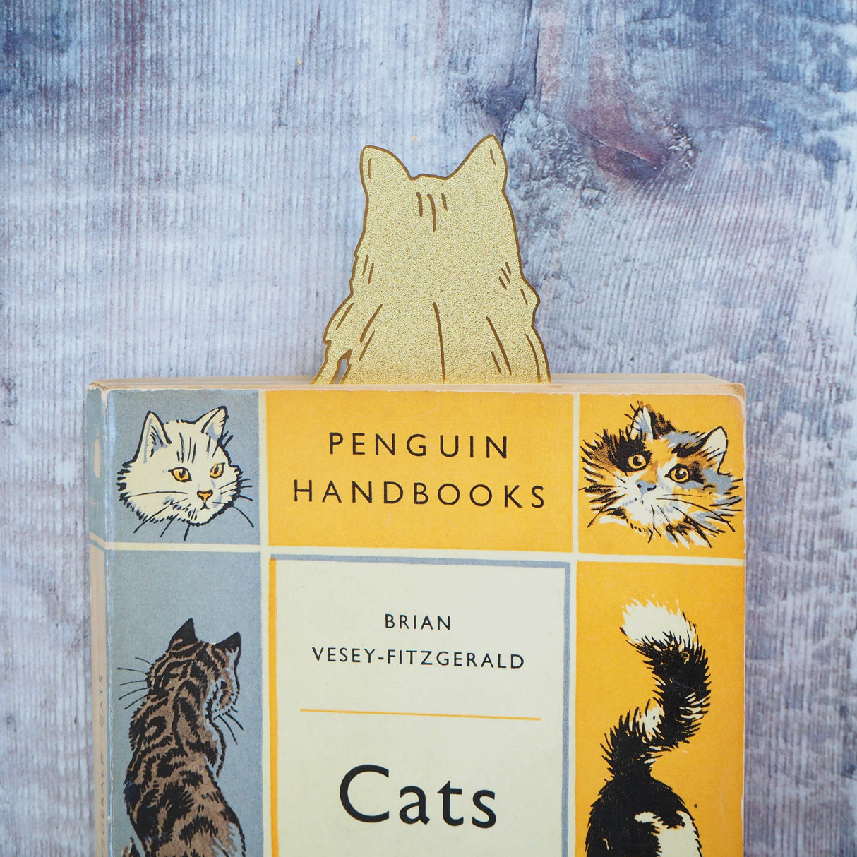 Literary Emporium Cat Lover Brass Bookmark