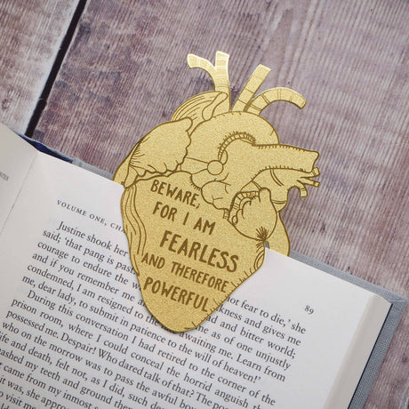 Literary Emporium Frankenstein Anatomical Heart Brass Bookmark Mary Shelley