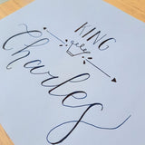 King Charles III Coronation Blue Ink