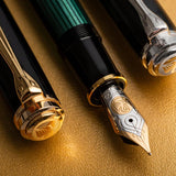 Pelikan Souveran M400 Fountain Pen - Black with Gold Trim - Pure Pens