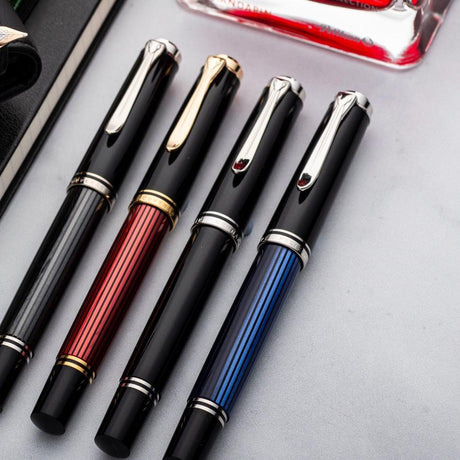 Pelikan Souveran R400 Rollerball Pen - Black with Gold Trim - Pure Pens