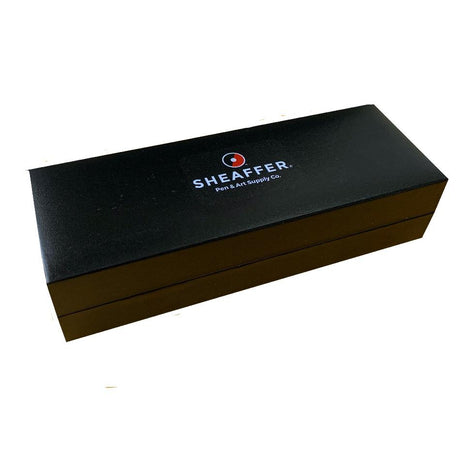 Sheaffer 100 Fountain Pen - Gloss Black & Brushed Steel - Pure Pens